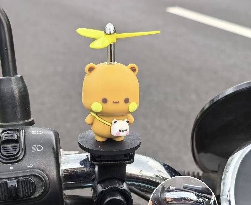 Yierbubu Helmet Car Decoration Piece for Road Bikes, Electric Motorcycles, and Electric Vehicles, Small Accessory Hanging Ornament - Image 1