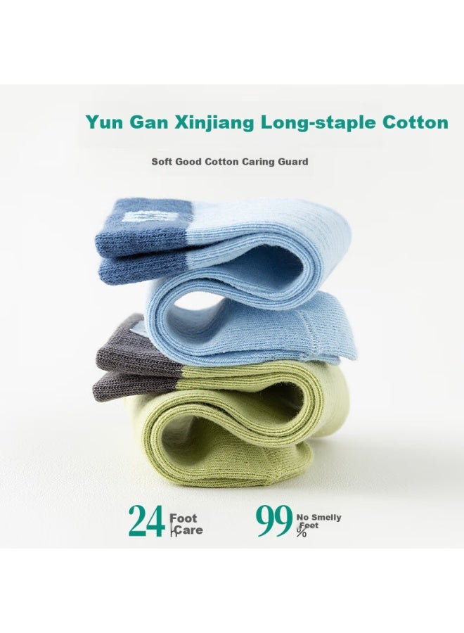 Cotton weapons Cotton Odor-resistant Children's Socks Boys Girls Socks Teenagers Seamless Socks Pure Cotton Absorbent 7a Grade Antibacterial Wear-resistant Mid-tube Socks - Image 3
