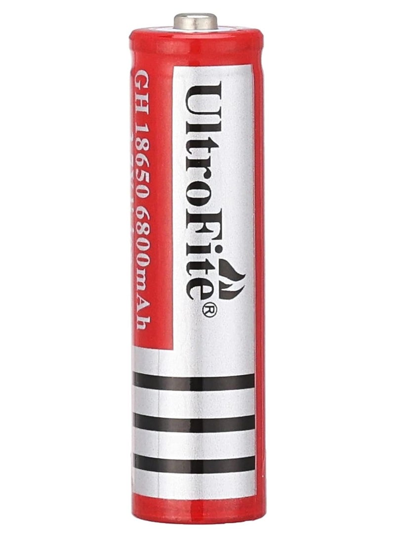 Ultra Fire Rechargeable Lithium-Ion Battery , 6800mAh , 3.7V, Red, 65mm x 18mm