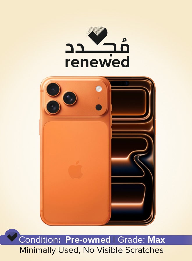 Apple Renewed - iPhone 17 Pro Max 1TB Cosmic Orange 5G (eSim only) With FaceTime - International Version - Image 1