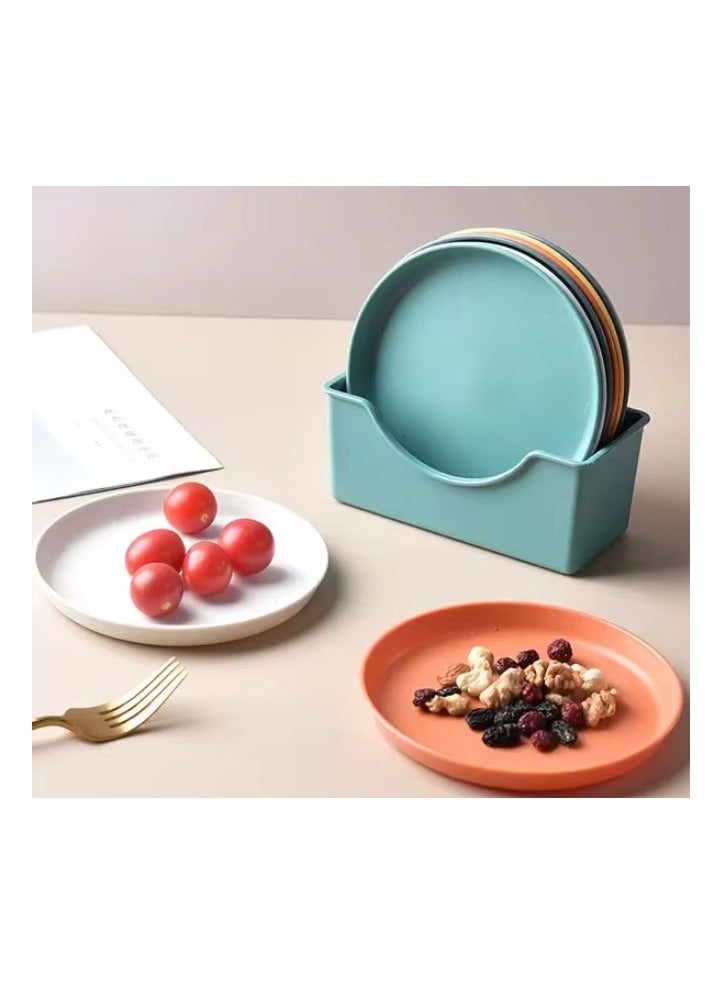 12 قطعة أطباق للقطط، أوعية طعام واسعة، طبق صغير للحيوانات الأليفة للقطط الصغيرة والقطط ذات الأرجل القصيرة، 4 الوان - Image 4