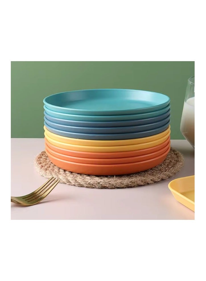 12 قطعة أطباق للقطط، أوعية طعام واسعة، طبق صغير للحيوانات الأليفة للقطط الصغيرة والقطط ذات الأرجل القصيرة، 4 الوان - Image 1