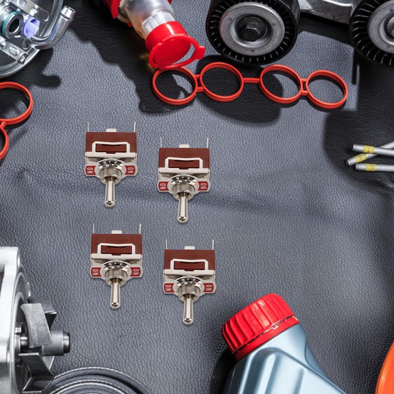 4 Pcs Waterproof 3 Way Momentary Toggle Switches 3 Pin Dual Reset for Car Boat Marine - Image 5