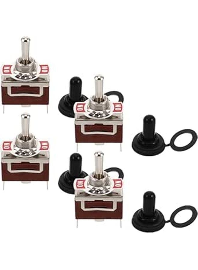 4 Pcs Waterproof 3 Way Momentary Toggle Switches 3 Pin Dual Reset for Car Boat Marine - Image 1