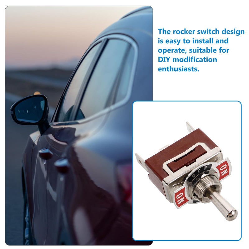 4 Pcs Waterproof 3 Way Momentary Toggle Switches 3 Pin Dual Reset for Car Boat Marine - Image 4