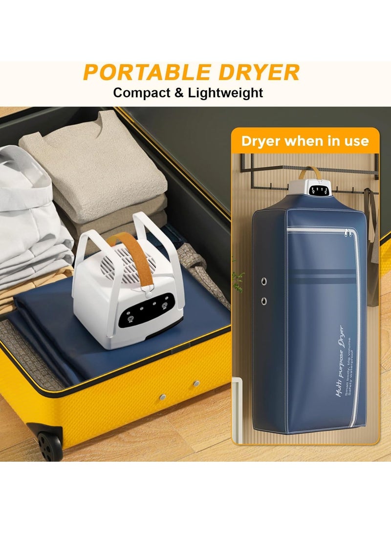 XiuWoo - Portable Electric Clothes Dryer, Multifunctional Dryer Machine, Detachable Fast Drying, Travel Clothes Dryer, Heated Clothes Airer, Wardrobe Clothes Heating with Timer, Cloth Cover - Image 1