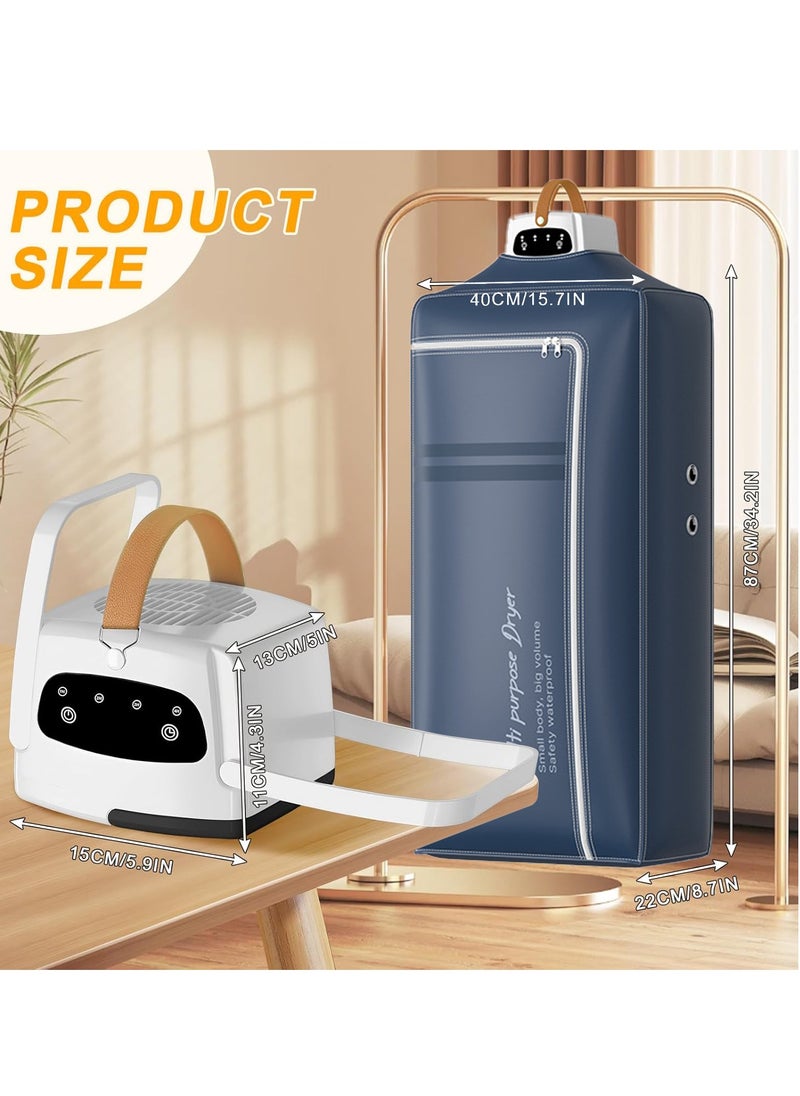 XiuWoo - Portable Electric Clothes Dryer, Multifunctional Dryer Machine, Detachable Fast Drying, Travel Clothes Dryer, Heated Clothes Airer, Wardrobe Clothes Heating with Timer, Cloth Cover - Image 1