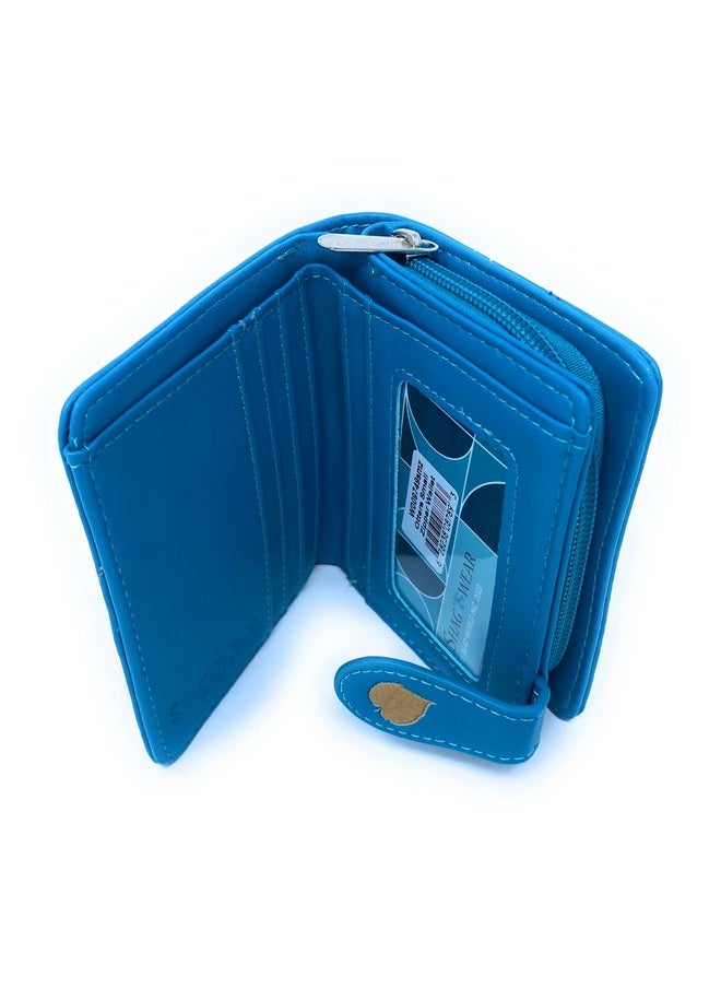 Shag Wear - Otter Design Small Animal Wallet For Women Vegan Faux Leather Teal 4.5 - Image 1