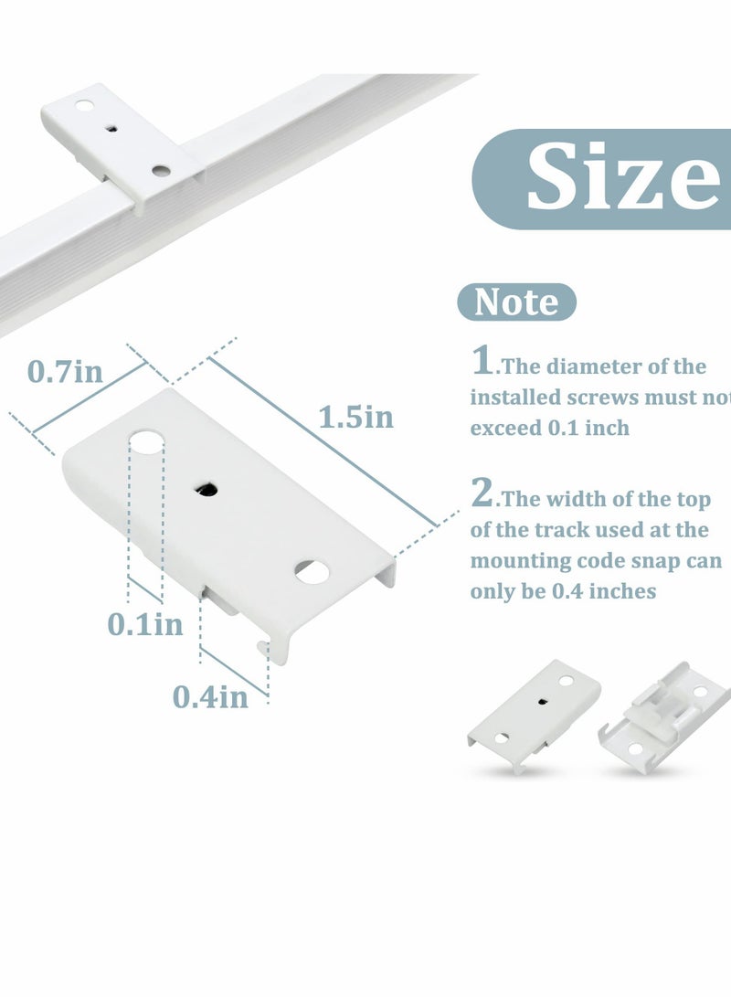Ceiling Track Mounting Bracket, Curtain Track Bracket Slide Rail Accessories, DIY Mount for Straight or Curved Curtain Track, Side Mount or Ceiling Mount (38 Pcs) - Image 4