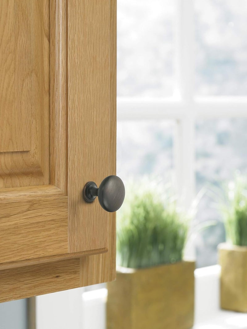 Amerock | Cabinet Knob | Oil Rubbed Bronze | 1-1/4 inch (32 mm) Diameter | Edona | 10 Pack | Drawer Knob | Cabinet Hardware - Image 2