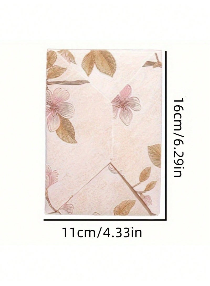 30pcs high-end vintage floral envelopes (red, black, pink, purple, green, and beige) is decorated with embossed gold foil. The floral pattern features a 3D textured design and is perfect for weddings, Christmas, anniversaries, birthdays, New Year's Day, Valentine's Day, and other occasions, as well as everyday use. Made of high-quality paper, they're suitable for everyone. (Due to paper cutting, the placement of the flowers may be random.) - Image 3