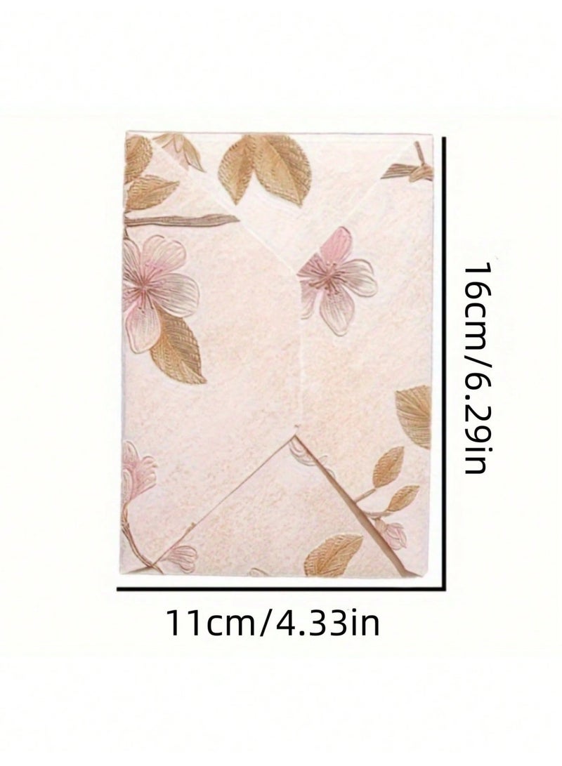 30pcs high-end vintage floral envelopes (red, black, pink, purple, green, and beige) is decorated with embossed gold foil. The floral pattern features a 3D textured design and is perfect for weddings, Christmas, anniversaries, birthdays, New Year's Day, Valentine's Day, and other occasions, as well as everyday use. Made of high-quality paper, they're suitable for everyone. (Due to paper cutting, the placement of the flowers may be random.) - Image 4