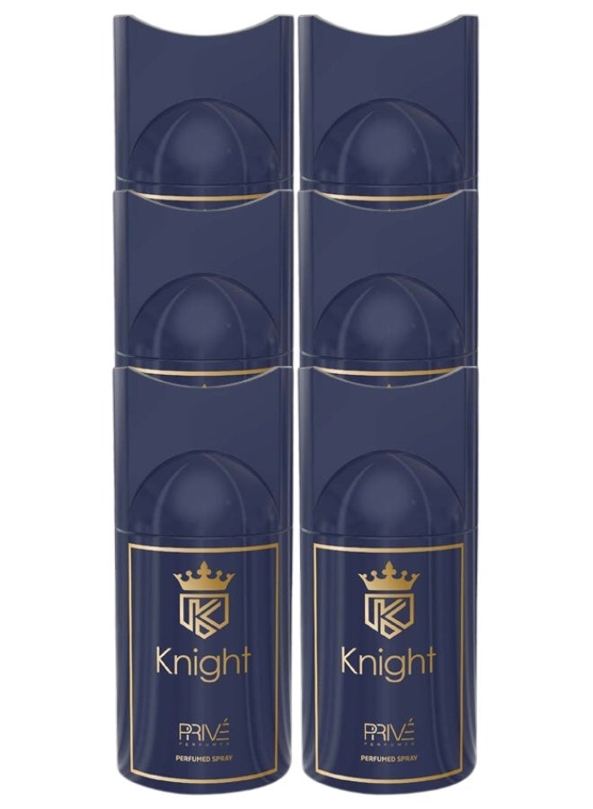 PRIVE 6 Pieces Knight Body Spray 250ML  - Image 1