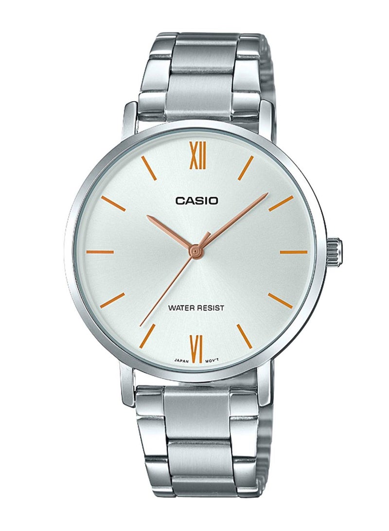 CASIO ساعة زوجية بسوار من الستانلس ستيل MTP/LTP-VT01D-7BUDF - Image 2