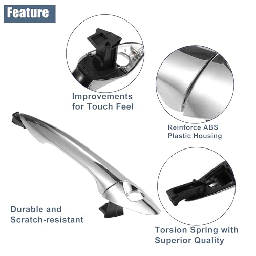 ACROPIX Front Left Car Exterior Outside Door Handle Fit for Hyundai Elantra 2011-2016 No.826513X000 - Pack of 1 - Image 3