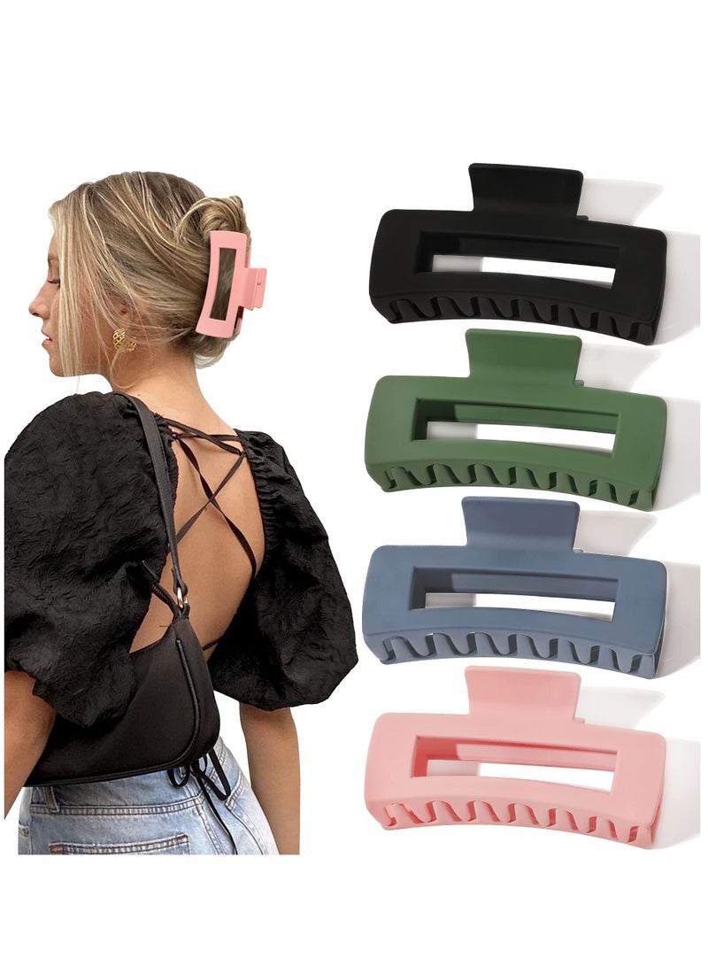 KASTWAVE Large Hair Claw Clips for Women - Claw Hair Clips for Thick Hair Matte Claw Clip for Women Hair Accessories Strong Hold Girls French Design Jaw Barrettes Gift for Long Curly Hair Clamps - Image 1