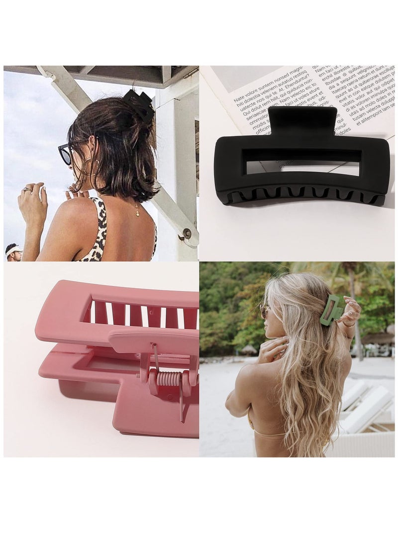 KASTWAVE Large Hair Claw Clips for Women - Claw Hair Clips for Thick Hair Matte Claw Clip for Women Hair Accessories Strong Hold Girls French Design Jaw Barrettes Gift for Long Curly Hair Clamps - Image 2