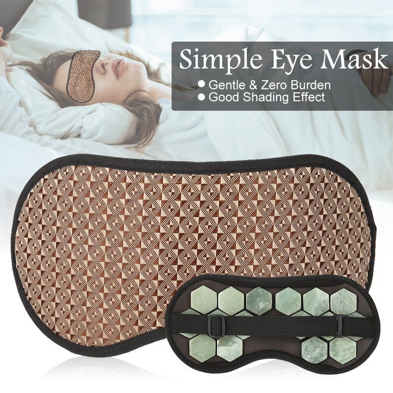 Natural Jade Stone Germanium Eye Mask Magnet Therapy Sleeping Eyeshade Health Care Jade Stone - Image 3