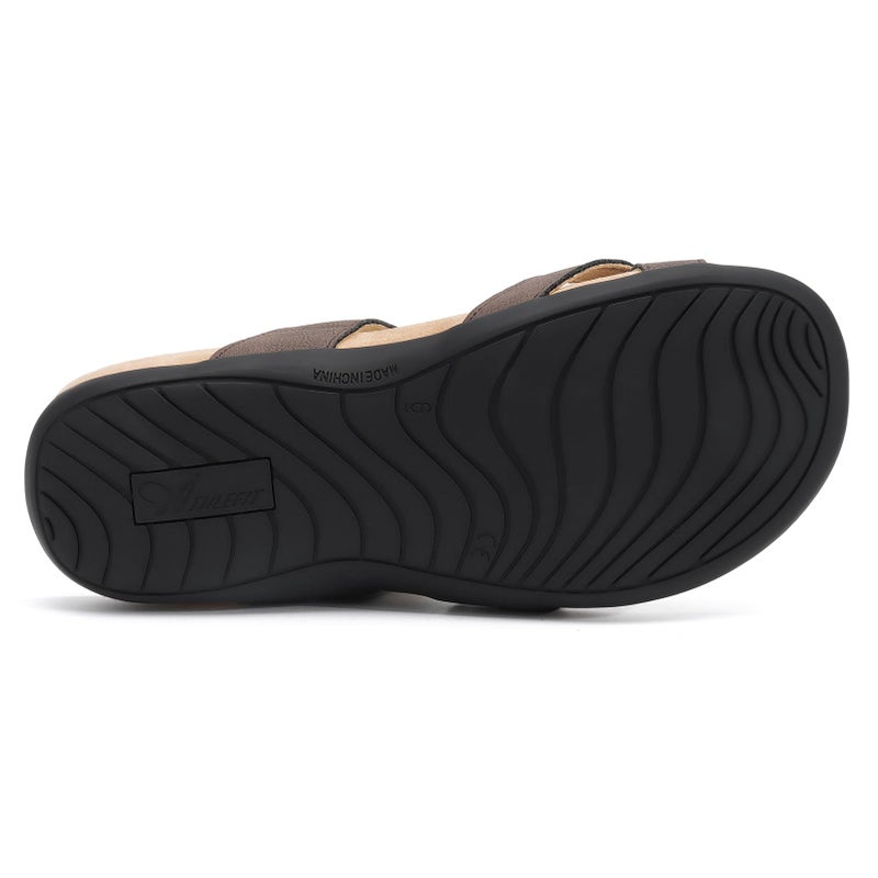Athlefit Orthopedic Sandals for Women with Arch Support Adjustable Comfort Walking Orthotic Flip Flops Brown Size 9 - Image 5