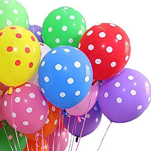 SOI (Pack of 50) Polka Dots Multicolor Balloons - Image 2