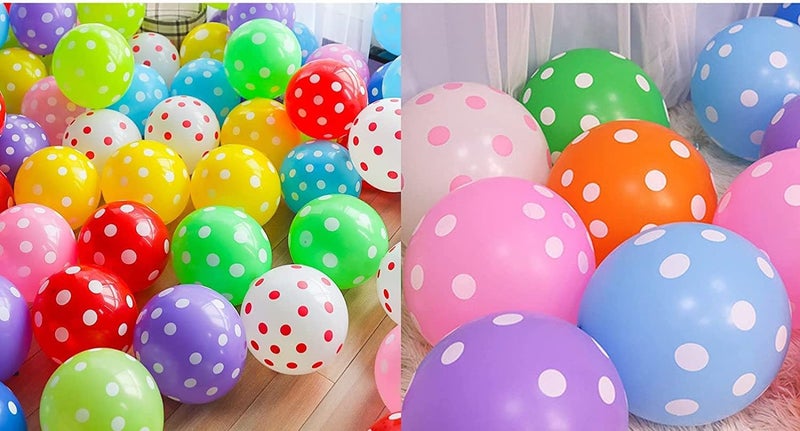 SOI (Pack of 50) Polka Dots Multicolor Balloons - Image 5