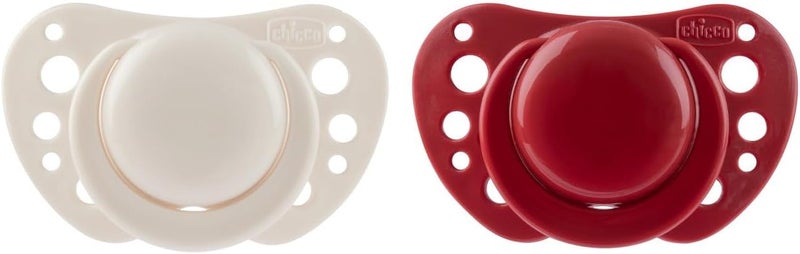 Chicco PhysioForma Air Pacifier for 6-16 Months - Silicone, Anatomical Design, Pack of 2 - Image 1