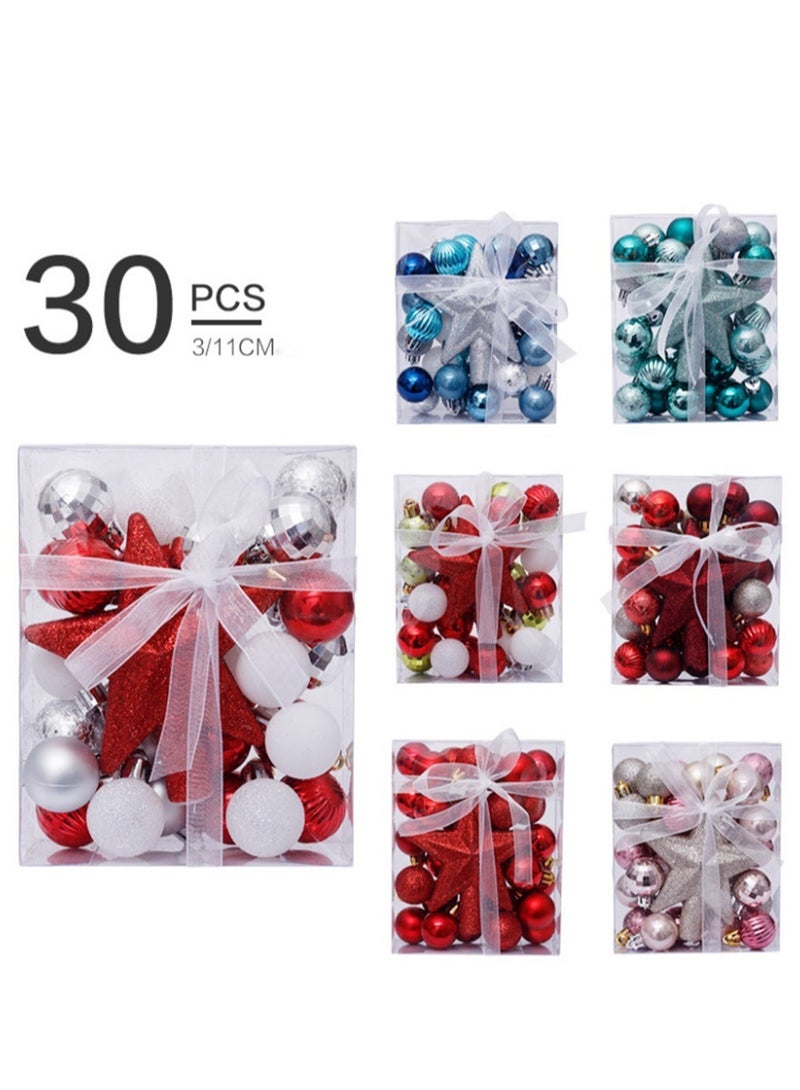 30-Piece Tree Hanging Decorations Balls Set 3cm - Image 5
