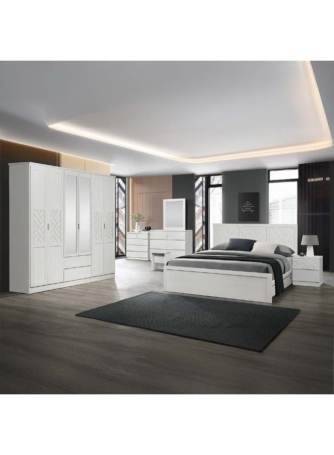 DANUBE HOME Casablanca Chest Of Drawers Multifunctional Storage Organiser Space Saving Drawer Chest Modern Design Furniture For Bedroom Living Room L80Xw40Xh80Cm -White Oak - Image 2