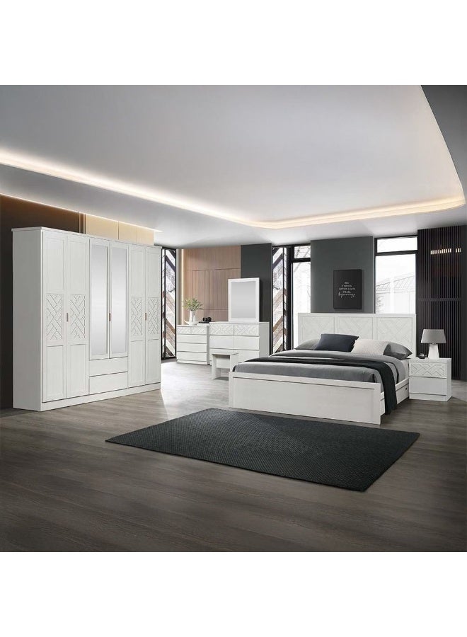 DANUBE HOME Casablanca Chest Of Drawers Multifunctional Storage Organiser Space Saving Drawer Chest Modern Design Furniture For Bedroom Living Room L80Xw40Xh80Cm -White Oak - Image 4