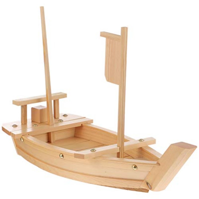 Wooden Sushi Boat Japanese Sashimi Sushi Boat Serving Tray Sushi Plate Tableware for Home Restaurant Bar - Image 2