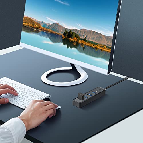 SmartQ H302S USB 3.0 Hub, 4-Port USB Expander with 2ft Long Cable, High-Speed Data Transfer, Compatible with Laptop, PC, Mac, Printer, External HDD - Image 5