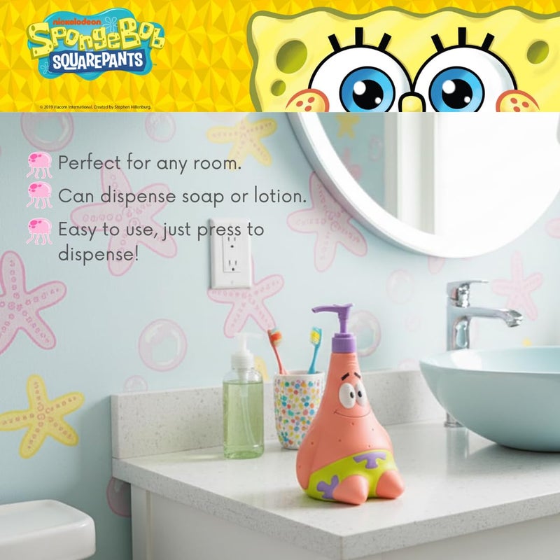 Franco Spongebob Squarepants Patrick Star Soap/Lotion/Hand Sanitizer Resin Pump Dispenser, 13 Ounces, (Officially Licensed Product) by Franco Collectibles - Image 2