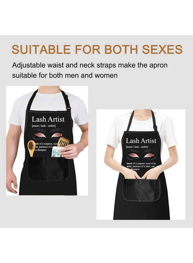 PXTIDY Lash Artist Apron Lash Tech Gifts Eyelashes Artist Gift Waterproof Apron Beautician Coworker Salon Lashes (Lash Artist Pink Apron) - Image 4