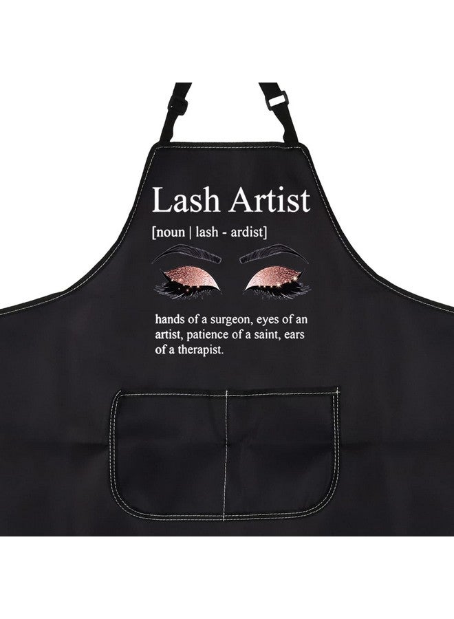 PXTIDY Lash Artist Apron Lash Tech Gifts Eyelashes Artist Gift Waterproof Apron Beautician Coworker Salon Lashes (Lash Artist Pink Apron) - Image 2
