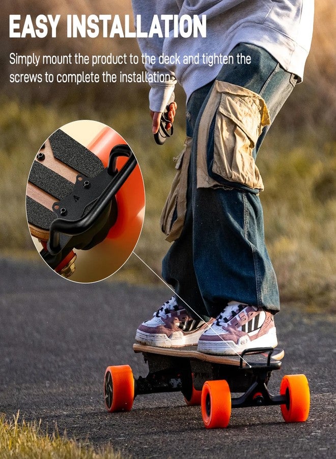 YIBEICO Skateboard Handle for Meepo Exway Isinwheel, All Stainless Steel Ant-Rust Durable Skateboard Carry Handle with Four Holes Longboard Widened Carrier Grip Board Accessories - Image 5