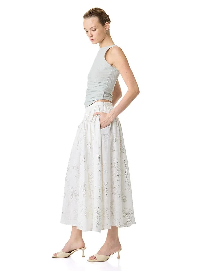 كوتون Maxi Flare Skirt