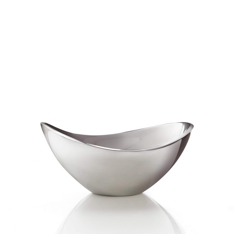 Nambe Nambe Butterfly Bowl 11inch  Sculptural Metal Alloy Serving Bowl Elegant Contemporary Tableware with Graceful Curves Retains Temperature  Oven  Freezer Safe Decorative Centerpiece for Kitchen