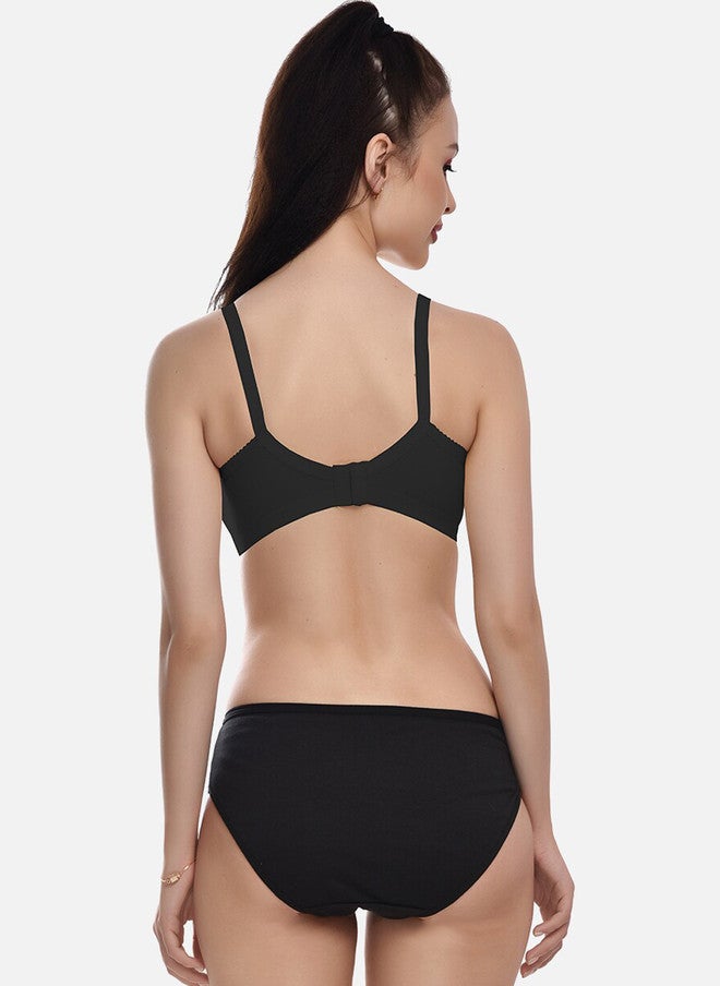 FIMS Non Padded Black Lingerie Set - Image 4
