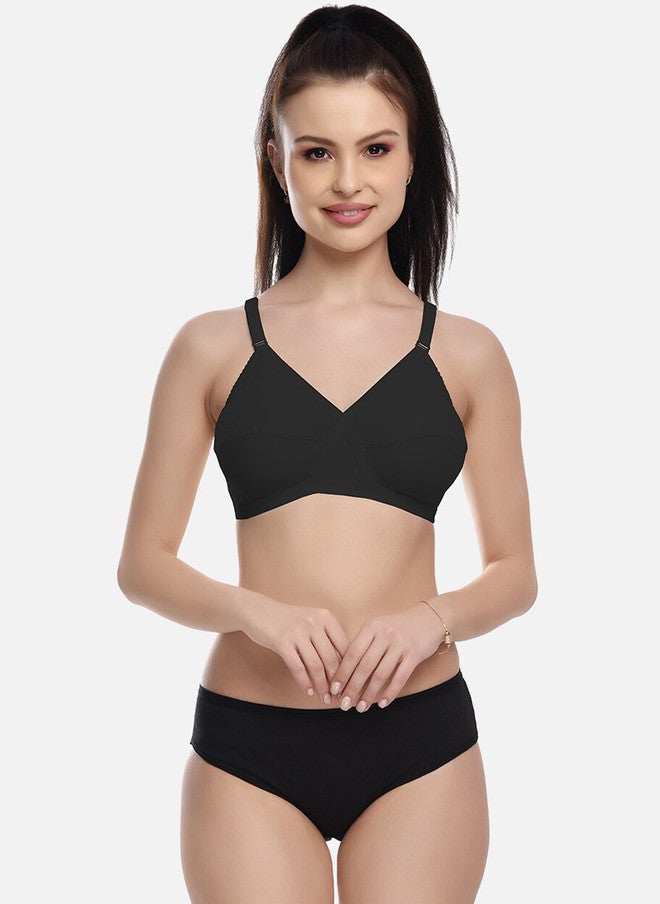 FIMS Non Padded Black Lingerie Set - Image 1