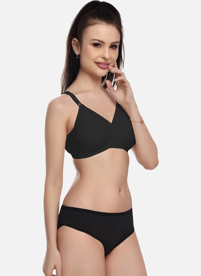 FIMS Non Padded Black Lingerie Set - Image 2