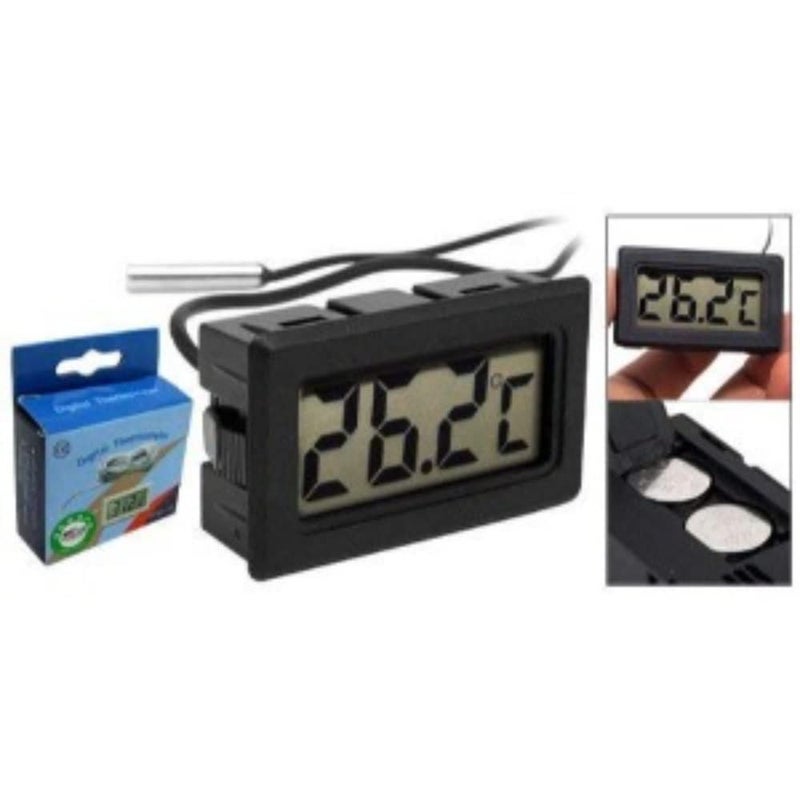 Robodo مقياس حرارة رقمي LCD صغير مع مستشعر سلكي لقياس درجة حرارة الغرفة - Image 2