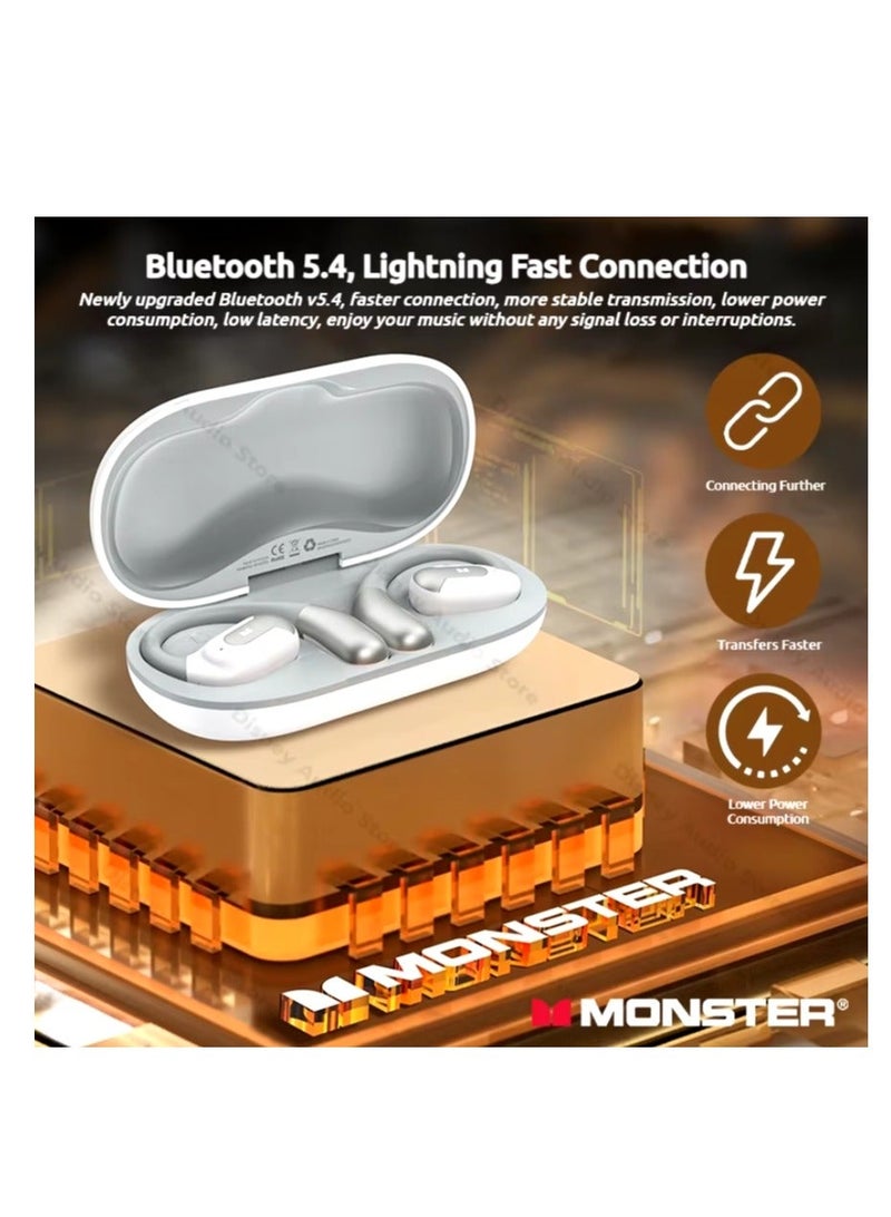 Monster AC317 Bluetooth 5.4 Wireless Open-Ear Headphones with ENC Noise Reduction, IPX5 Waterproof, Touch Control, Fast Charging, 28H Playtime for iOS & Android - Image 5