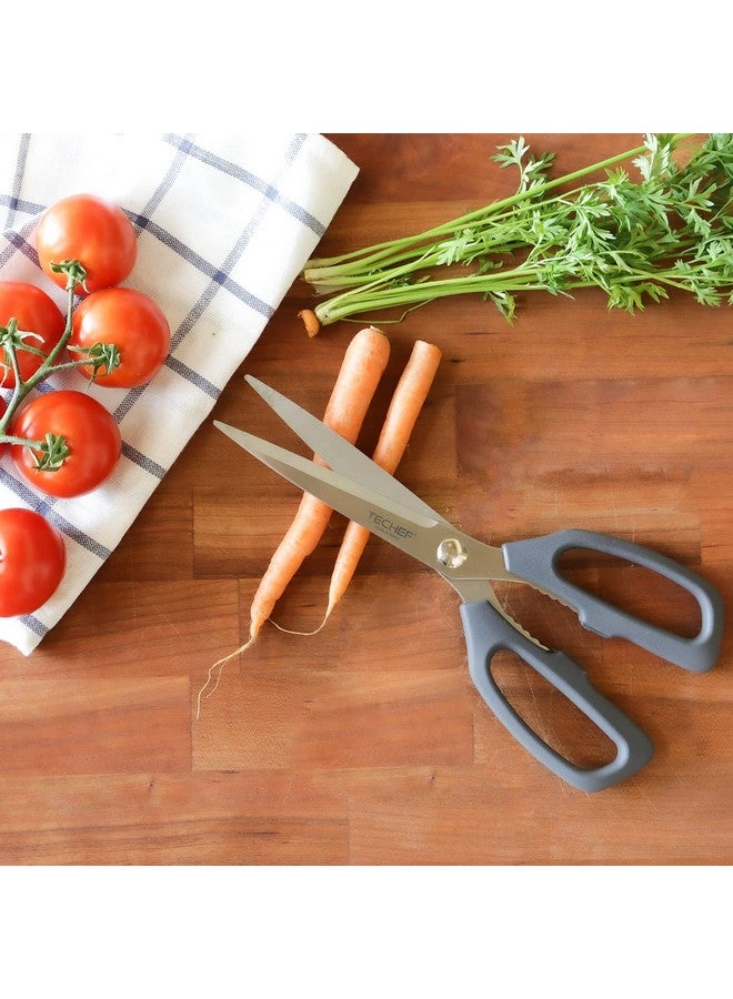 TECHEF Kitchen Shears, All Purpose Scissors, Dishwasher Safe, Heavy Duty Meat Scissors Poultry Shears, Stainless Steel, Made in Korea (Dark Gray) - Image 3