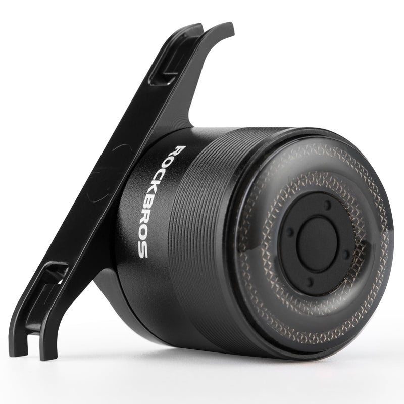 ROCKBROS Bike Tail Light, Rear Bike Light, 5 Modes, Type-C Rechargeable, 1oz Lightweight, IPX5, Aluminum Alloy Bike Taillight for Night Riding - Image 1