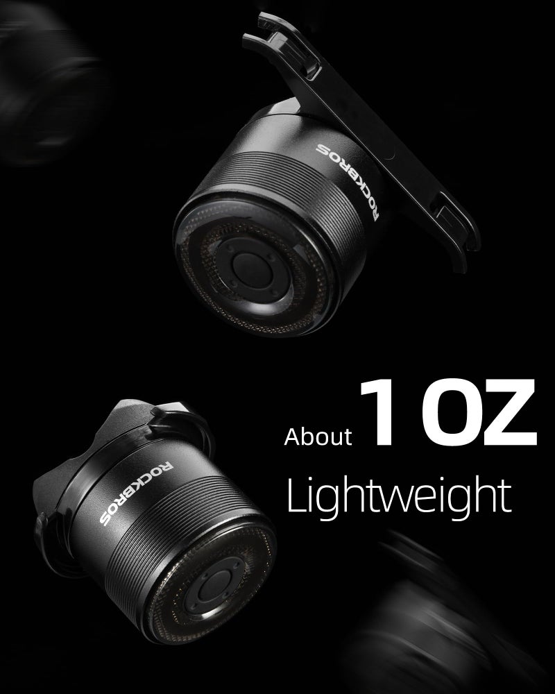 ROCKBROS Bike Tail Light, Rear Bike Light, 5 Modes, Type-C Rechargeable, 1oz Lightweight, IPX5, Aluminum Alloy Bike Taillight for Night Riding - Image 4