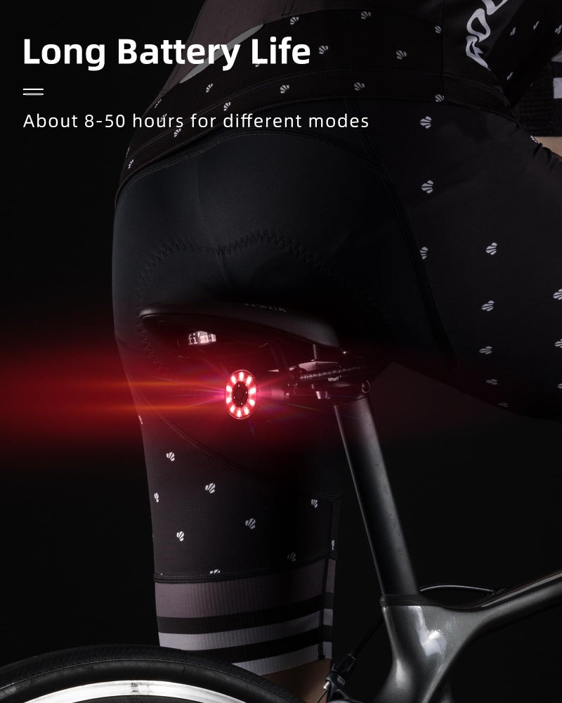 ROCKBROS Bike Tail Light, Rear Bike Light, 5 Modes, Type-C Rechargeable, 1oz Lightweight, IPX5, Aluminum Alloy Bike Taillight for Night Riding - Image 3