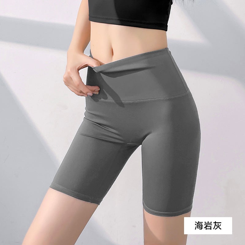 Generic Seamless High-Waist Yoga Shorts sea rock ash 