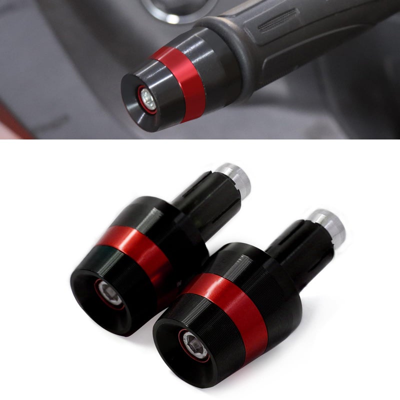 HAONEL 78 22mm Universal Motorcycle Handlebar Grips Plug Aluminum Bar End Cap Sliders Replacement for Ducati Monster 821 696 795 797 950 937 1200 Hypermotard 1100 796 821 939 939S