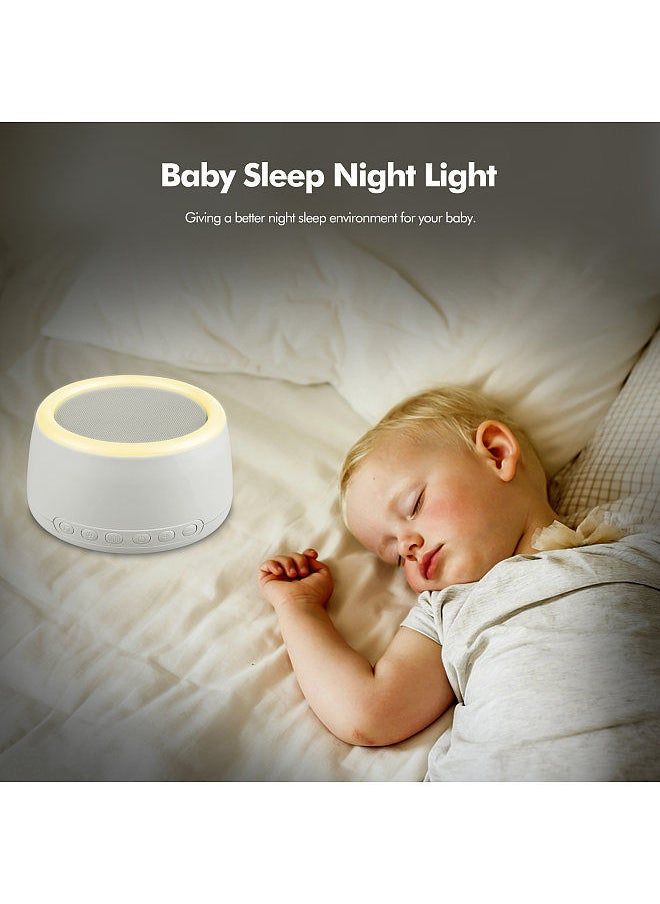 Generic - Desktop Rechargeable White Noise Machine Sleep Therapy Sound Machine 30 Soothing Sounds 30min/60min Timer/Loop Playback BT Connection with Colorful Touch Control Night Light - Image 1