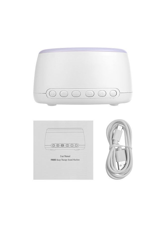 Generic - Desktop Rechargeable White Noise Machine Sleep Therapy Sound Machine 30 Soothing Sounds 30min/60min Timer/Loop Playback BT Connection with Colorful Touch Control Night Light - Image 1